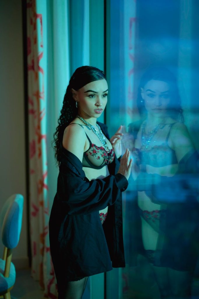 Vrouw in lingerie