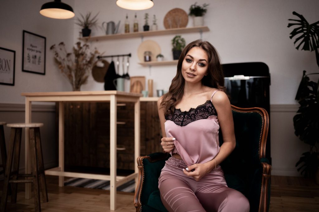 Vrouw in lingerie